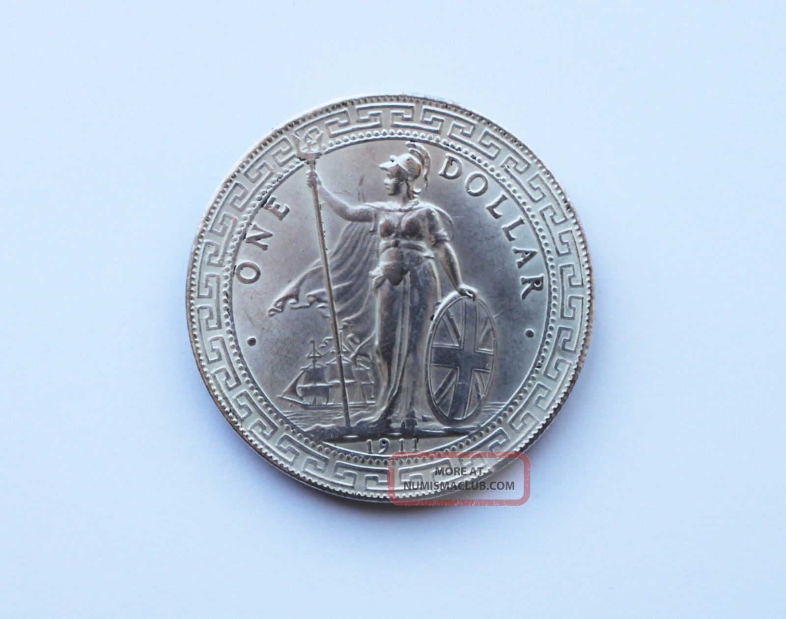 1 Dollar 1911 British Trade Dollar Silver Coin China photo