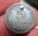 1896 (puerto Rico) Pgv (silver) 5 Centavos - - - - Very Scarce - - - One Year - - - - - North & Central America photo 4