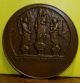 1927 Bronze Medal Of The Notre Dame Cathedral In Paris By Raoul Benard Exonumia photo 1