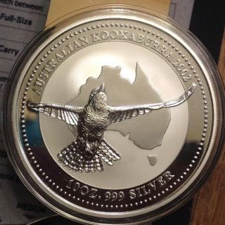 2002 10 Oz Australian Kookaburra.  999 Silver Ebucks Likemetals Key Mintage 2438 photo