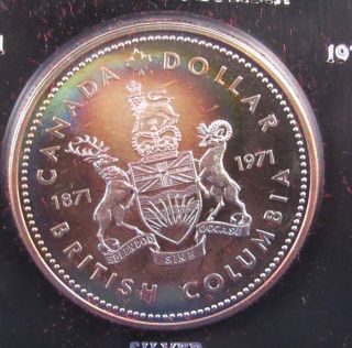 Canada 50 Silver Dollar 1871 - 1971 British Columbia - - In photo