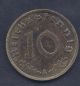 Nazi Germany Third Reich 1938 A 10 Rpf Swastika Nazi Eagle Coin Ww2 Era Coin Third Reich (1933-45) photo 1