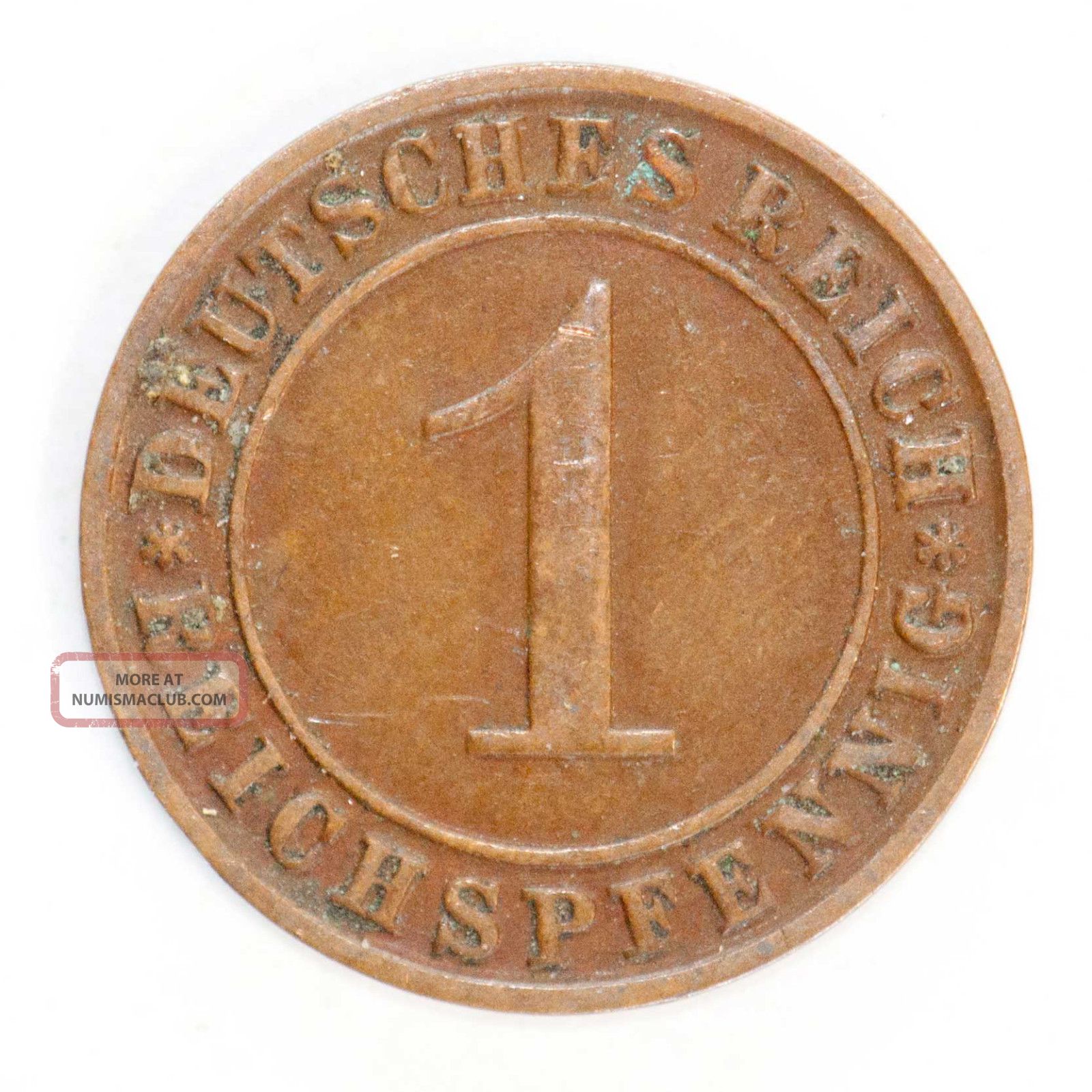 Germany Weimar Republic 1928 D Munich 1 Reichspfennig Km 37 Bronze Coin 175