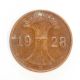 Germany Weimar Republic 1928 D Munich 1 Reichspfennig Km 37 Bronze Coin 175 Weimar (1919-33) photo 4