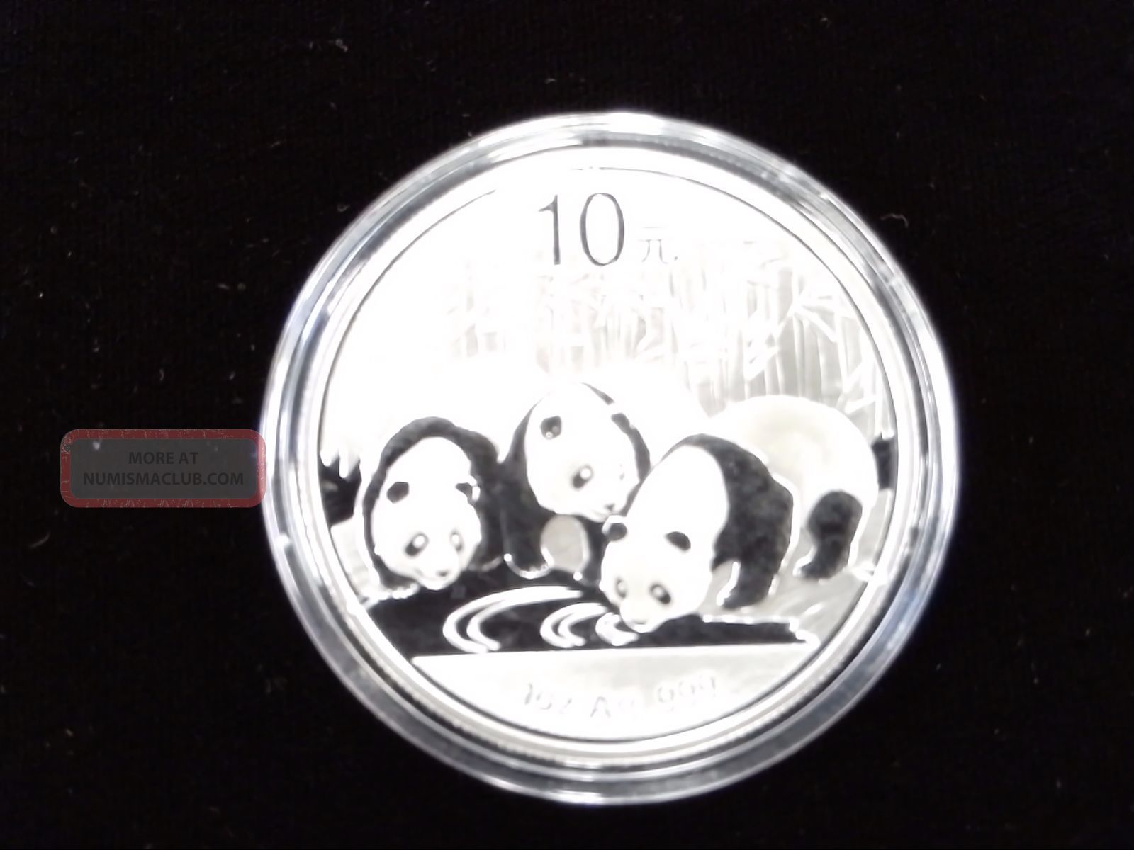 2013 China 10 Yuan.  999 1 Ounce Silver Panda In Capsule China photo