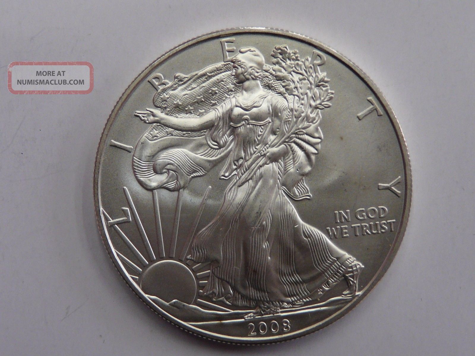 2008 American Eagle Walking Liberty 1 Oz Fine Silver Dollar Bullion 