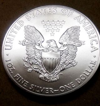 Silver Dollar Coin 1 Troy Oz American Eagle Walking Liberty.  999 Fine 2014 photo