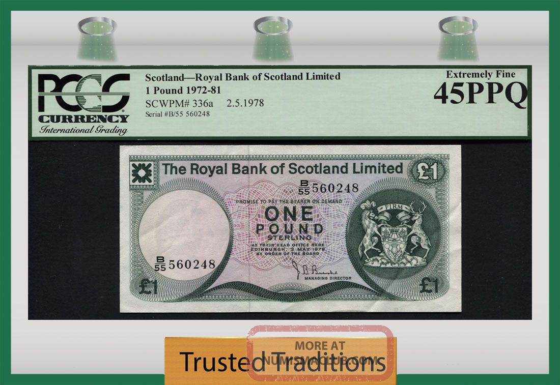 Tt Pk 336a 1972 Scotland Royal Bank Of Scotland Ltd 1 Pound