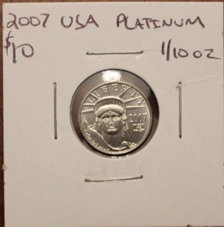 2007 1/10 Oz Platinum American Eagle Coin photo