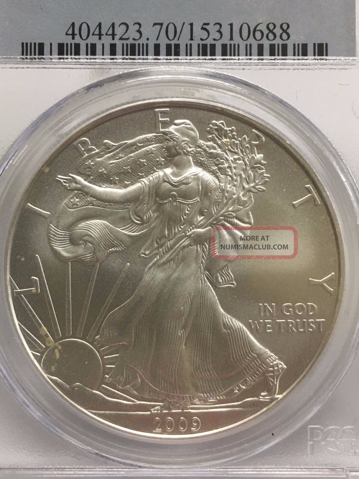 2009 Pcgs Ms 70 Silver American Eagle Dollar $1 Coin Silver photo