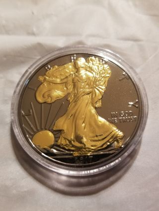 2017 Black Ruthenium American Eagle 1 Ounce Fine Silver Dollar Coin photo