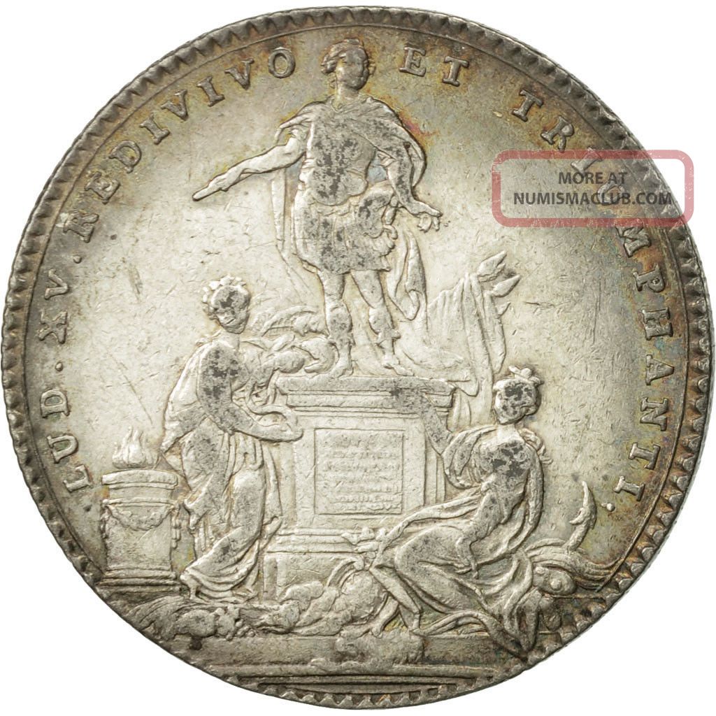 [ 550462] France,  Token,  États De Bretagne,  Rennes,  1754,  Au (50 - 53),  Silver Exonumia photo