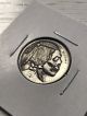 Hobo Nickel Coin Art Detailed Skull 108 Exonumia photo 2