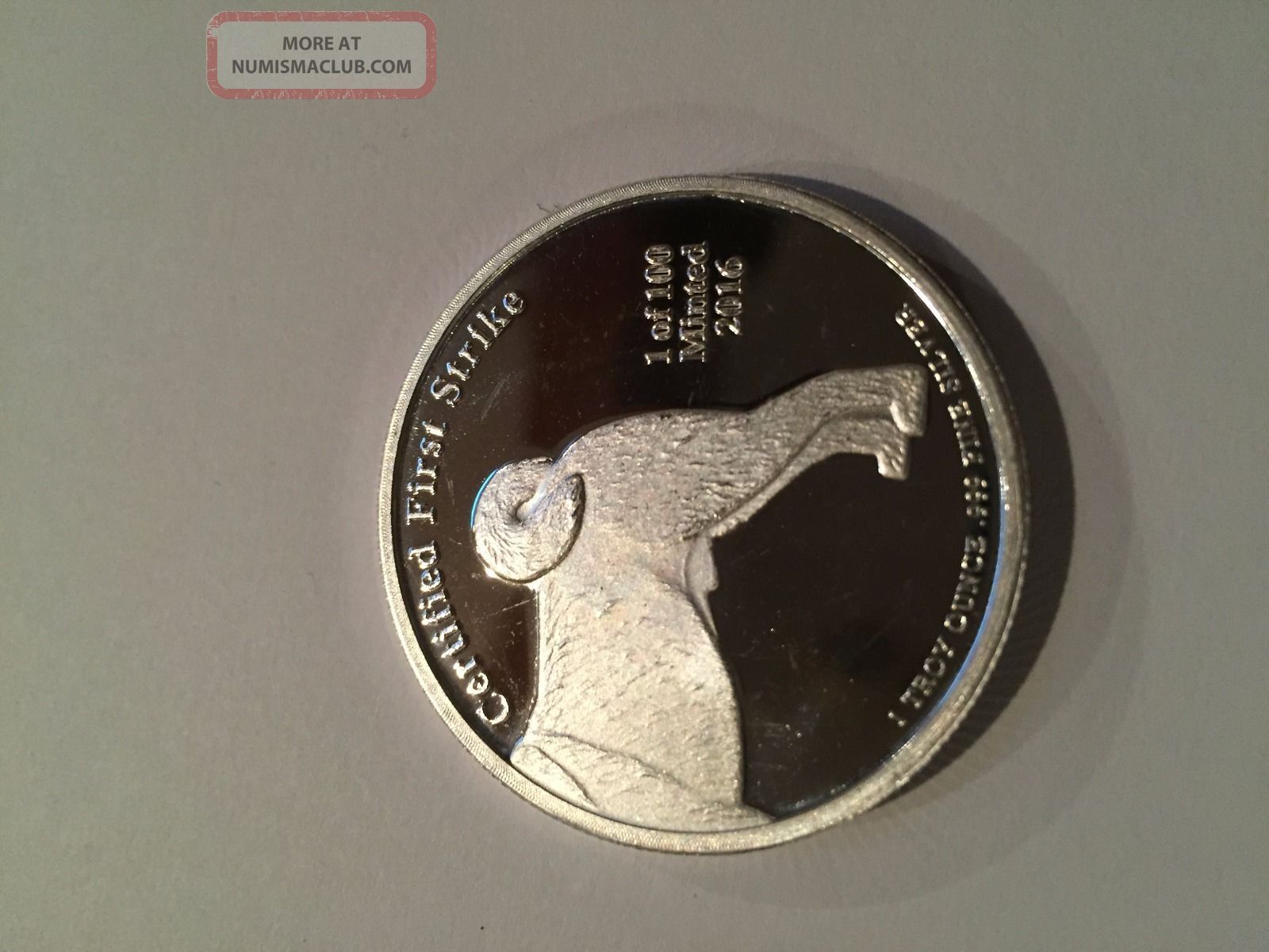 Flash 1 Ounce. 999 Fine Silver Private Akita Dog Coin Round