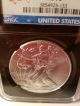 2014 Ms70 Early Releases Ngc Silver Eagle 1oz Silver Dollar Silver photo 1