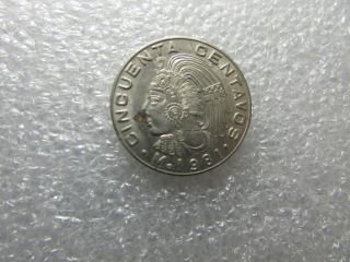Mexico 1981 Coin,  50 Centavos photo