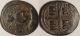 Anonymous Follis,  Class C Circa 1034 - 1041.  Overstruck On A Class B Follis. Coins: Ancient photo 1