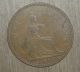 Vintage 1963 British Coin,  Bronze One Penny,  Queen Elizabeth Ii 18 UK (Great Britain) photo 1