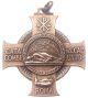 The Good Shepherd & Saint Cecilia - Exquisite Antique Bronze Cross Medal Pendant Exonumia photo 2