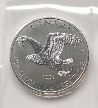 2014 Birds Of Prey Series Bald Eagle In Flex - 1 Oz Silver Coin.  9999 photo