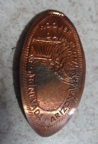 Hoover Dam Elongated Penny Nevada Arizona Usa Cent 1958 Canada Souvenir Coin photo