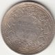 1862 British India Queen Victoria One Rupee Silver Coin With 6 Irregular Dots. India photo 1
