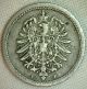 1875 F German Empire 5 Pfennig Germany Coin Very Fine P Empire (1871-1918) photo 1