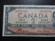 1954 $2 Dollar Bank Note Canada Devil ' S Face Bill C/b6155389 Coyne - Towers F Gr Canada photo 5