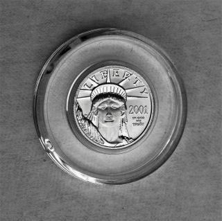 2001 1/10 Oz ($10) Platinum American Eagle Coin Brilliant Uncirculated photo