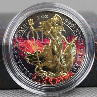 United Kingdom 2015 2 Pounds Lava Edition - Britannia 1 Oz Bu Silver Coin photo
