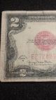 1928g $2 Dollar Bill Old Us Note Legal Tender Paper Money Currency Red Sl Y949 Small Size Notes photo 2