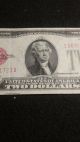 1928 - G $2 Two Dollar Red Seal Note Bill In Small Size Notes photo 3