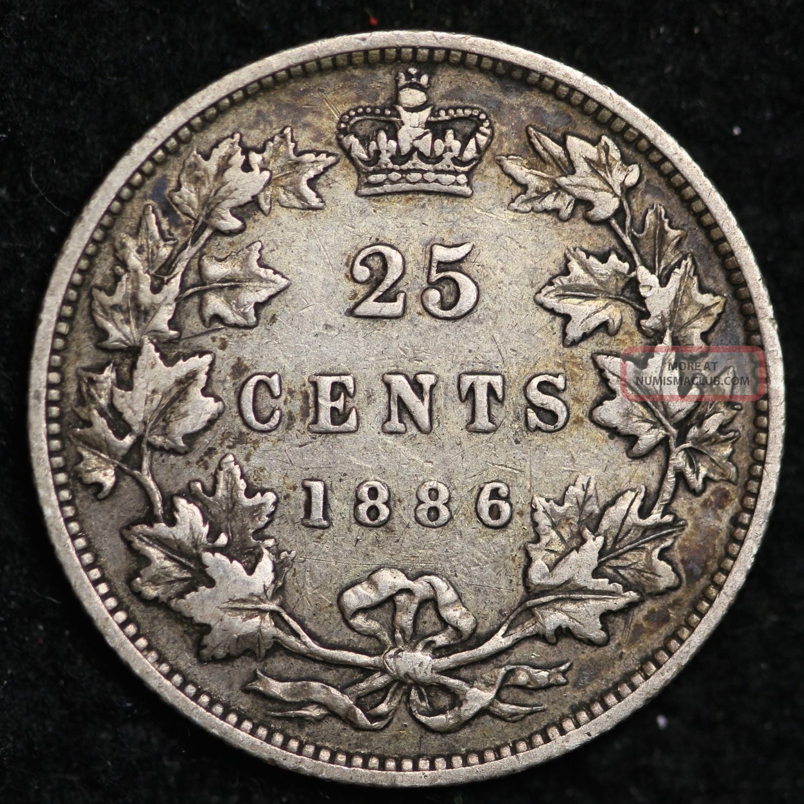 1886/7 Canada Twenty Five Cents Choice Vf,  E345 Utn Coins: Canada photo