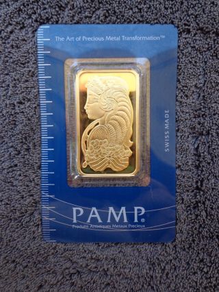Pamp Suisse 1 Troy Oz.  9999 Gold Bar - Design - W/assay photo