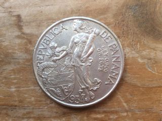 1934 Panama Balboa Coin @@ A Sharp Coin Must See@@ photo