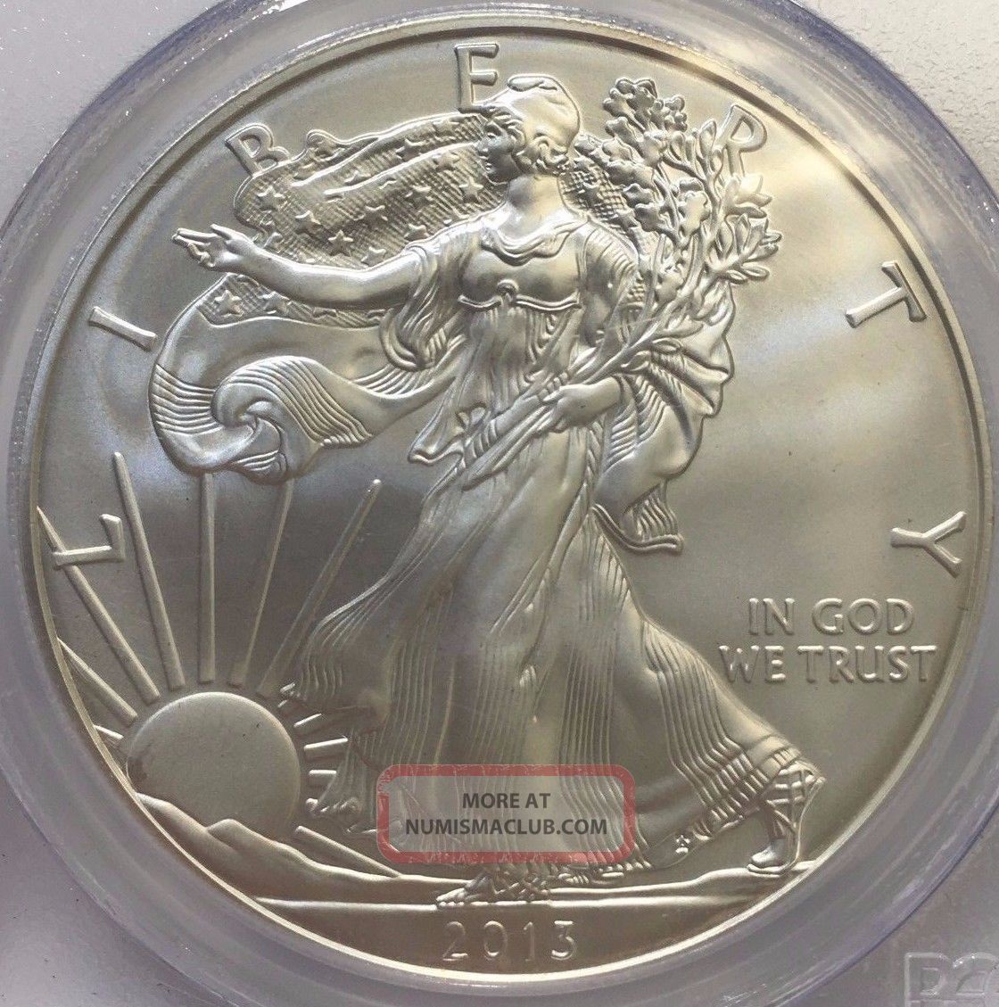 2013 Pcgs John M. Mercanti Signed Ms 70 First Strike Silver Eagle