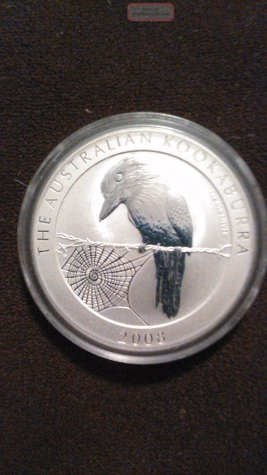 Perth 2008 Kookaburra 1 Oz.  999 Silver,  Bu In Capsule From Australia photo