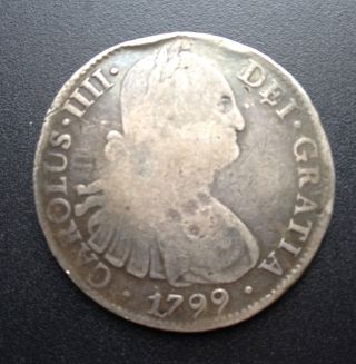1799 Carolus (charles) Iiii Mexico 8 Reales Silver 8r,  Mexico City photo