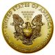 2017 1 Oz Silver American Eagle Aquarelle Coin - 24k Gold Gilded,  Box And Exonumia photo 1