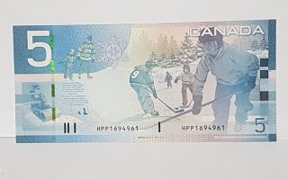 2006 Canada Unc Journey Series Five Dollar Radar Banknote Hpp1694961 photo