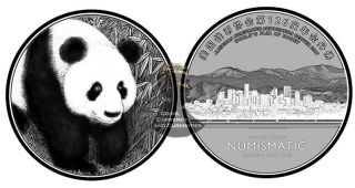 2017 China 1oz Silver Panda Official Denver Ana - Mintage 888 - Confirmed photo