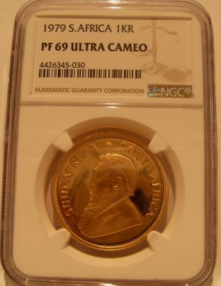 South Africa 1979 Gold 1 Oz Krugerrand Ngc Pf - 69uc photo
