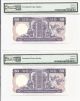 1992 Hong Kong $50 Fifty Dollars Hsbc,  2x Running Pair,  P - 193c,  Pmg 64 Epq Unc Asia photo 1