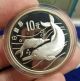 1988 China Wildlife Dolphin And Ibis 10 Yuan Sterling Silver Proof White Haze China photo 1