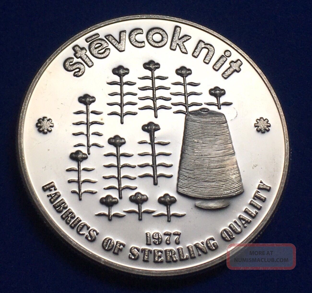 1977 Engelhard Stevcoknit 1 Oz.  999 Fine Silver Round - Rare Bars & Rounds photo