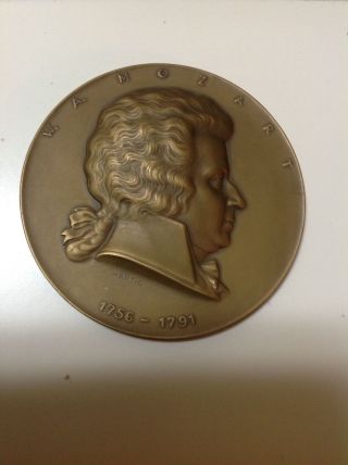 Wolfgang Amadeus Mozart Composer Medalion By A.  Hartig photo