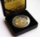 2017 1 Oz Silver Southern Lights Kookaburra Coin,  W/ 24kt Gold Gilded (box N) Africa photo 2