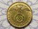 1937 Rare Old Wwii Nazi Hitler Germany 3rd Reich Brass Berlin 5 Pfennig War Coin Germany photo 1