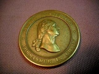 1778 - 1878 George Washington Valley Forge Centennial Bronze Medal photo