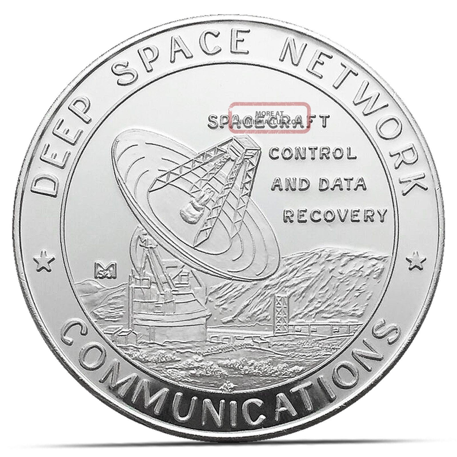 Nasa Jpl Deep Space Network Communications.  999 Silver Coin (jpl1) Silver photo